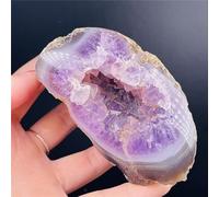 Amethyst Crystal, Natural Amethyst Rough Crystals in Agate Cave Home Decoration Stone Multicolor(Chocolate)