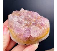 Amethyst Crystal, Natural Amethyst Rough Crystals in Agate Cave Home Decoration Stone Multicolor(Green)