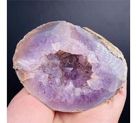 Amethyst Crystal, Natural Amethyst Rough Crystals in Agate Cave Home Decoration Stone Multicolor(Light Green)
