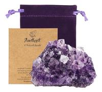 Amethyst Crystal - Natural Raw Crystals Cluster for Home Decor Healing Stones Spiritual Gift Purple Rock Geode Heart Shape for Office (1-2 Inch)