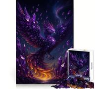 Amethyst Crystal Phoenix Digital Art Adult Jigsaw Puzzles1000 Pieces Memory Skill Quiet Recreation Clean Edges Unique Gift (38x52cm)