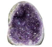 Amethyst Crystal Rock, 300-400g Natural Amethyst Geode, Positive Energy Crystals and Spiritual Stones for Car Office Home Decoration Stone Geode