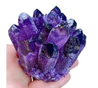 Amethyst Crystal Rock Amethyst Cluster Crystal Stones Crystal Geode Display for Home Office Decoration,500-600g