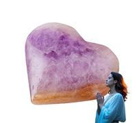 Amethyst Crystal Rock | Natural Small Amethyst Stones - Decorative Polished Thumb Massage Raw Pebble for Finger Kneading Fun