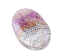 Amethyst Crystal Rock - Natural Thumb Stone Ornament | Polished Thumb Massage Pebble Decorative Gravel for Palm Entertainment Toy