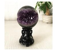 Amethyst Crystal, Rough Amethyst Geode Crystal Ball Divination Home Decoration Multicolor 65-86mm(A25 70mm433g)
