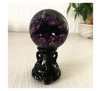 Amethyst Crystal, Rough Amethyst Geode Crystal Ball Divination Home Decoration Multicolor 65-86mm(A28 65mm308g)