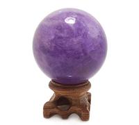 Amethyst Crystal Sphere, Rare Purple Power Stone Ball for Crystal Healing, Meditation, Scrying, Feng Shui, Hand-made