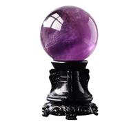 Amethyst Crystal Sphere, Rare Purple Power Stone Ball for, Scrying, Feng Shui, Hand-Made, ball-50mm