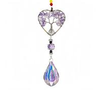 Amethyst Crystal Sun Catcher for Hanging on Windows | Chakra Healing Crystals for Meditation | Tree of Life Natural Chakra Healing Crystal Spiritual Gifts for Adult Family Friends Girlfriends Women