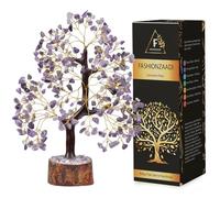 Amethyst Crystal Tree, Healing Gemstones Tree of Life Artificial Bonsai Money Tree Decorative Gem Tree Feng Shui Gift for Women Housewarming Good Luck Gifts Healing Chakra Reiki Gems Tree (10-12 inch)