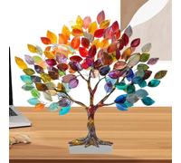 Amethyst Crystal Tree - Positive Tree Desk Decoration | Tree | Aesthetic Room Decoration Colourful Desktop Decorations, Delicate Modern Desk Figures Crystal Tree Tree