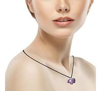 Amethyst Crystals | Natural Crystal Pendants - Raw Rough Healing Crystal Stones Reiki Crystal Stone Tumbling Fountain Rocks Gemstone For