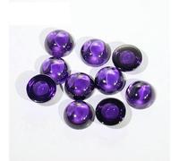Amethyst Cubic Zirconia Stone Round Shape Cabochon Cut Flat Back Loose CZ Stone Synthetic Gems For Jewelry-10pcs-5.0mm