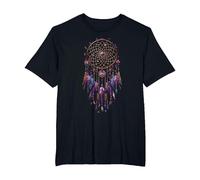 Amethyst Dreamcatcher Native American Indian Feathers Arts T-Shirt, Men's Big and Tall, Black, 3X Tall