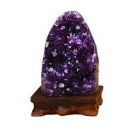 Amethyst Geode Amethyst Clusters Quartz Crystal Geode with Base for Wealth, Feng Shui, Home Office Decor, and, Crystal,600g