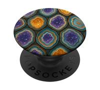 Amethyst Geode Crystal Slice Pattern for Rock Lovers PopSockets Adhesive PopGrip