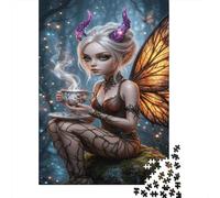 Amethyst Horn Butterfly-wing Fairy 1000 Piece Puzzle for Relaxation Experienced Jigsaw Fans Memory Improvement Retirement Gift 38x26cm/1000pcs