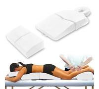 Amethyst Lake Pregnancy Massage Cushion with Headrest - Full Body Prenatal Bolster Positioning System - Ideal for Lower Back Pain and After Breast Surgery - White