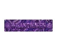 Amethyst Purple Mystical Gem Welcome Metal Tin Sign