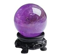 Amethyst Quartz Crystal Balls,Polished Stone Spheres, Ball Prop Ornament for Feng Shui Divination Fortune Decoration,A Gemstone Stone