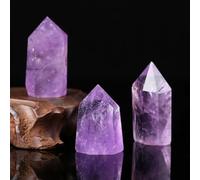 Amethyst Quartz Crystal Dot Stick Obelisk Home Decor Ornament (Size : 5-6cm) Gemstone Stone