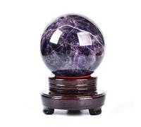 Amethyst Quartz Crystal Sphere Ball Gemstone for Balancing Home and Office Divination Decoration,50mm/1.96in