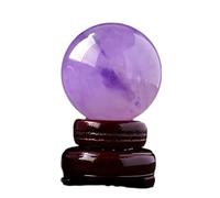 Amethyst Quartz Crystal Sphere Ball Stone with Stand Gift Base,Purple,65~70mm