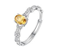 Amethyst Ring 925 Sterling Silver Statement Cubic Zirconia Band For Women Natural Gemstone Handmade Finger Band Jewelry Gifts With Box Citrine