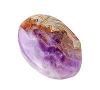 Amethyst Rock, Pocket Stone - Natural Thumb Stone Ornament | Portable Massage Within Reach Polished Pebble Pebble Pebble Decorative for Vase Crafts