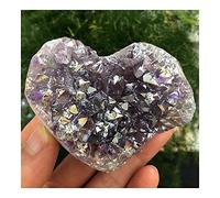 Amethyst Rough Stone Crystal 80-300g Lovely Rainbow Angel Aura Crazy Amethyst Clusters Natural Quartz Crystal Rough Lealing Stone for Gifts (Size : 100-200g)
