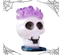 Amethyst Skull - Realistic Human Skulls Sculpture, Skullss Decor | Halloween Party Supplies, Gothic Skeleton Ornament, Healing Crystal Skuull, Mexican Day of the Dead Decoration