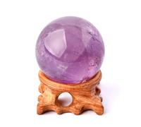 Amethyst Sphere for, Purple Hand-Polished Crystal Ball for Home Office Decor, Divination Stone Orb for Feng Shui,Collection,50mm