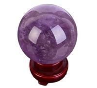 Amethyst Sphere Purple Quartz Crystal Ball Statue Sculpture Stone Ornaments Home Decoration Orb Crafts,6cm Gemstone Stone