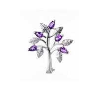 Amethyst Tree of Life Brooch Ojewellery Silver One Size