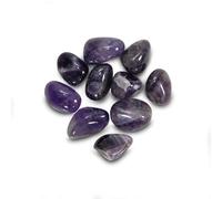 Amethyst Tumbled Gemstones Bulk - Bag of 10 | Hand Selected A-Grade | Polished Natural Gemstones for Displays, Personal Use, and Gifts!