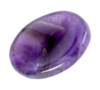 Amethyst Worry Stones - Crystal Thumb Worry Stone for Anguish, Stress - Relaxing and Soothing Balance Stones for Meditation, Stress Relief - Healing Stones and Crystals for Men and Women