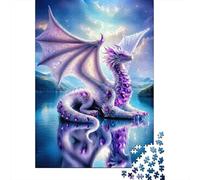 AmethystDragon Jigsaw Puzzles 1000 Pieces Recycled Paper MysticalWingedPuzzle for Adults Jigsaw Puzzle Impossible Hard Family Game Great Gift Idea 38x26cm/1000pcs
