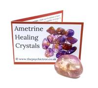 Ametrine Polished Tumblestone Healing Crystals Crystal With Guide & Bag