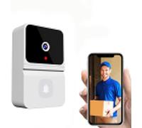 Ameurey Video Doorbell Wireless, Home WiFi Video Doorbell Camera, 1080P HD Smart Ring Doorbell Wireless Camera Battery Operated Supports 2.4G WiFi,APP Remote Dialogue-Black (White)