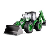 Amewi G1401E Backhoe Loader 1:14 RTR Green Remote Controlled RC 2-in-1 Wheel Loader & Excavator Children 8 Years