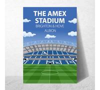 Amex Stadium Poster, Brighton & Hove Albion FC Wall Art, Framed or Print Only (A4 Print Only, Unframed)