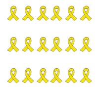 Amexo 18 Pcs Yellow Ribbon Pin, Bring Them Home Pin Badges Ribbon Pins Yellow Cancer Ribbon Pin Campaign Mental Health Awareness Pins Pin Charity Donation Event Gift (Yellow)