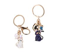 Amexo 2 Pack Sailor Moon Keychain With Cartoon Magic Cat and Pentagram Design - Cute Anime Key Ring for Womens Handbags and Purse Charms