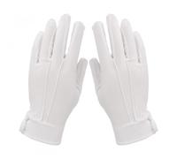Amexo 2 Pairs White Cotton Gloves, Men & Women Adults, Formal Gloves, Wedding, Parade, Masonic, Driving, Jewelry Inspection