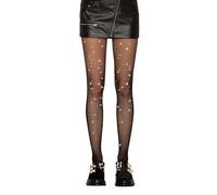 Amexo 2 Pieces Girls Fishnet Tights, Sparkle Rhinestone Pantyhose Tights for Girls Ballet Tights Girls for Kids Dance (UK, Age, 9 Years, 13 Years, Regular, Black)