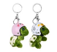 Amexo 2 Pieces Turtle Keyrings, Cute Turtle Doll Keychain Plush Keychain Tortoise Keychain with Hat for Women Men Kids Backpack Luggage Decorations