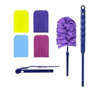 Amexo 4 Pack Duster Refill Fleece, Washable for Flash Dust Magnet Reusable Washable 360 Degree Rotation Duster for Home Refill for Swiffer Reusable