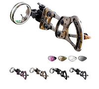 AMEYXGS Archery Bow Sight 1 Pin 0.019" Fiber-Optic Pins Micro-adjust Compound Bow Sights with Sight Light for Outdoor Hunting (Camo)