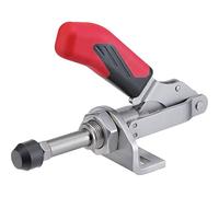 AMF 94128 Push-Pull Type Toggle clamp "6841", Size 2, with Angle Base, red/Silver
